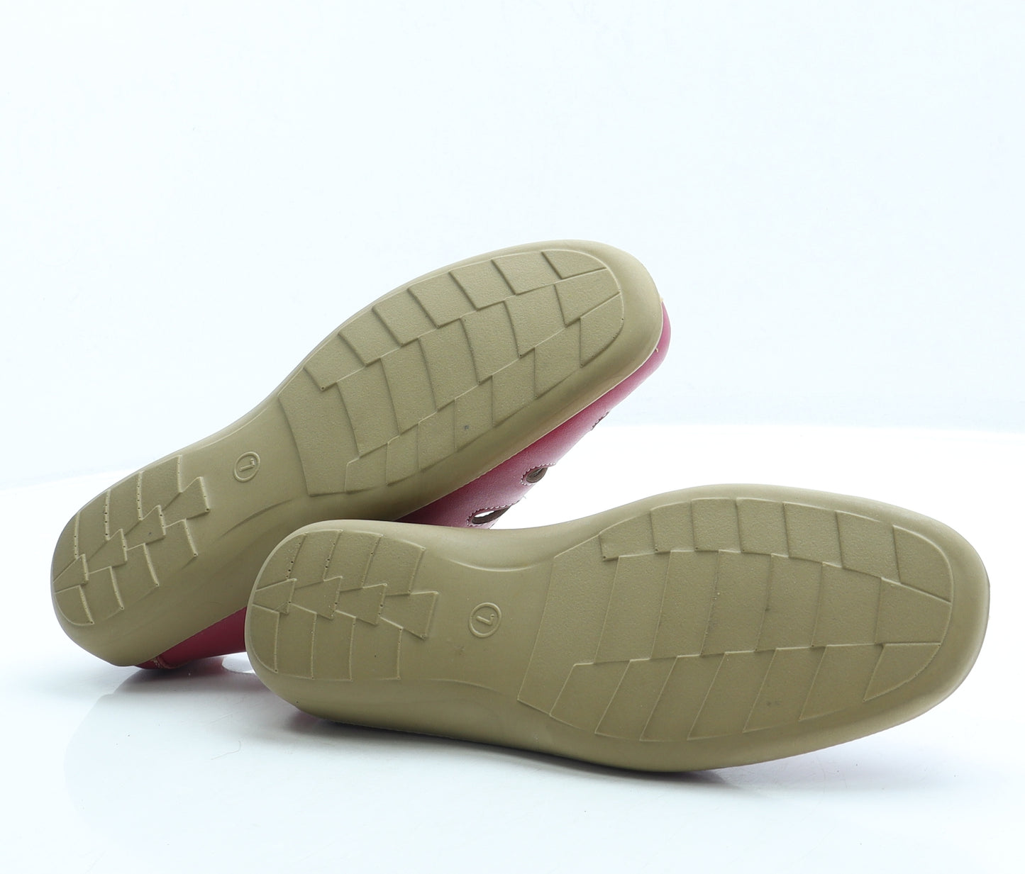 Cotton Traders Womens Pink Leather Slip On Flat UK 7