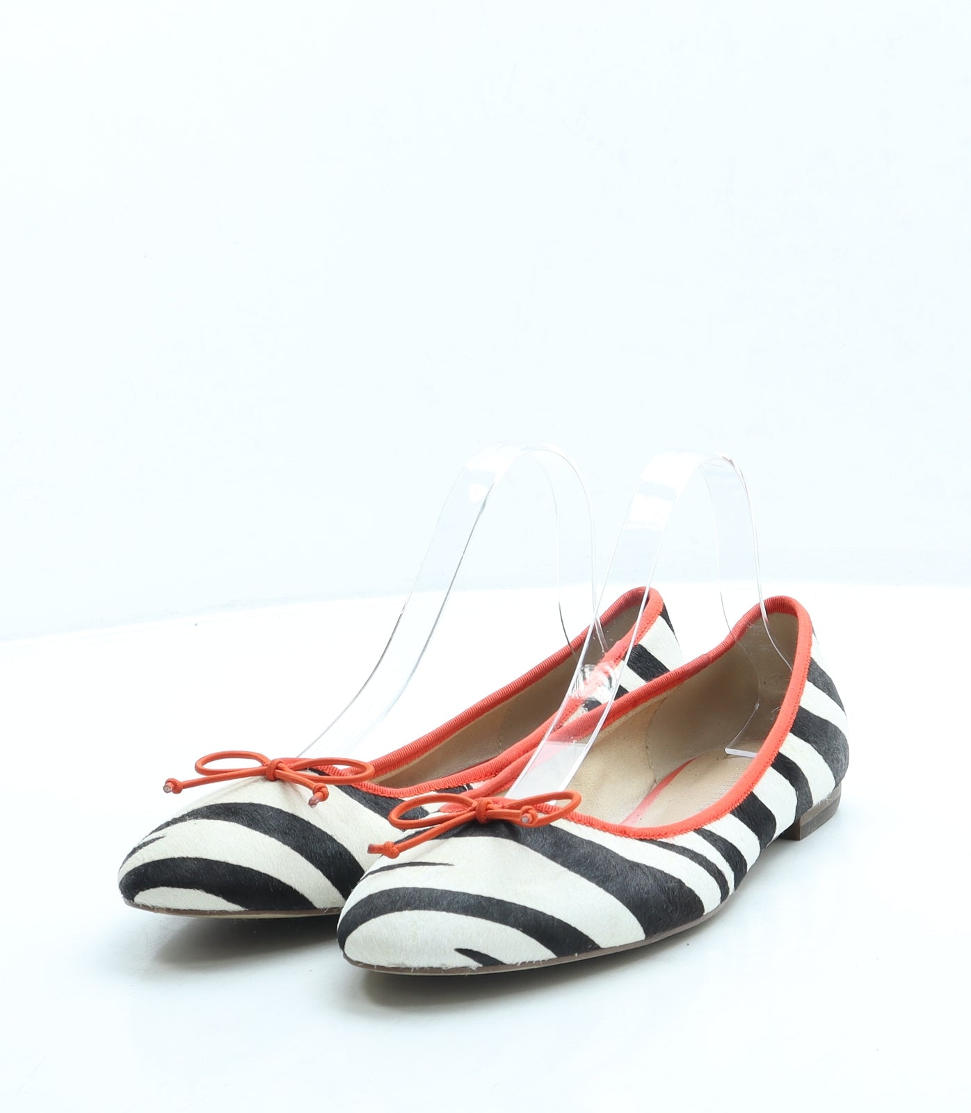 Marks and Spencer Womens Black Animal Print Polyester Ballet Flat UK 6