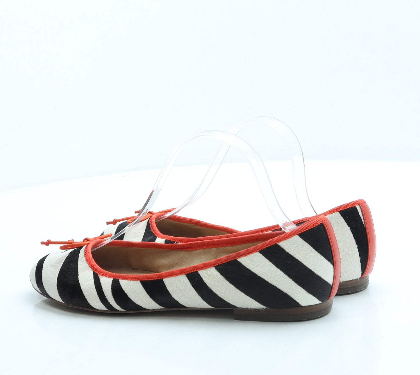 Marks and Spencer Womens Black Animal Print Polyester Ballet Flat UK 6