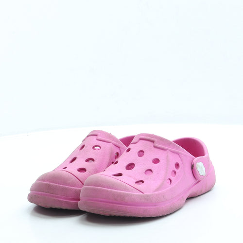 Preworn Girls Pink Rubber Clog Sandal UK 11 20 - Rainbow