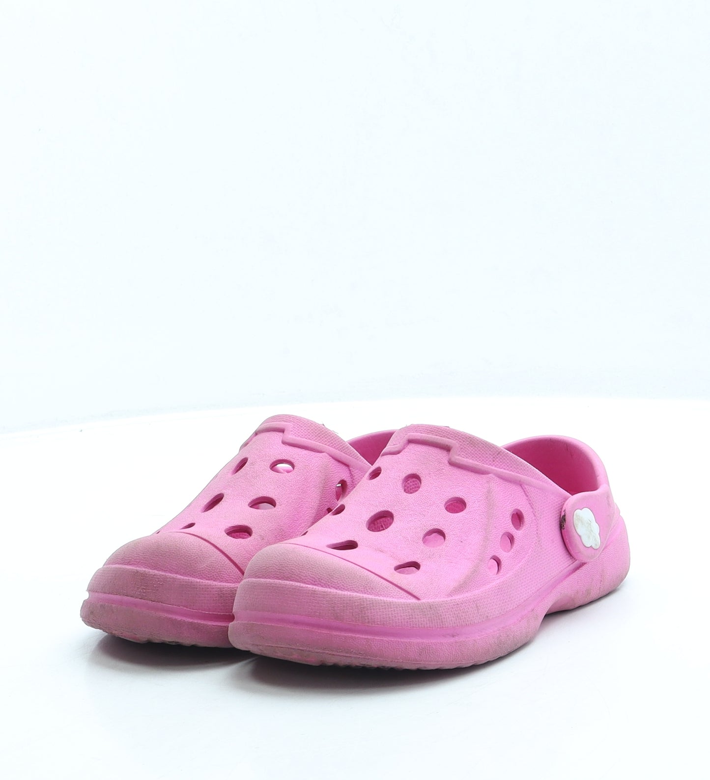 Preworn Girls Pink Rubber Clog Sandal UK 11 20 - Rainbow