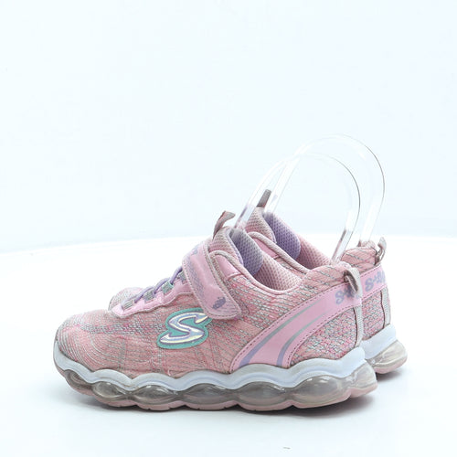 Skechers Girls Pink Polyester Trainer UK 11.5 29