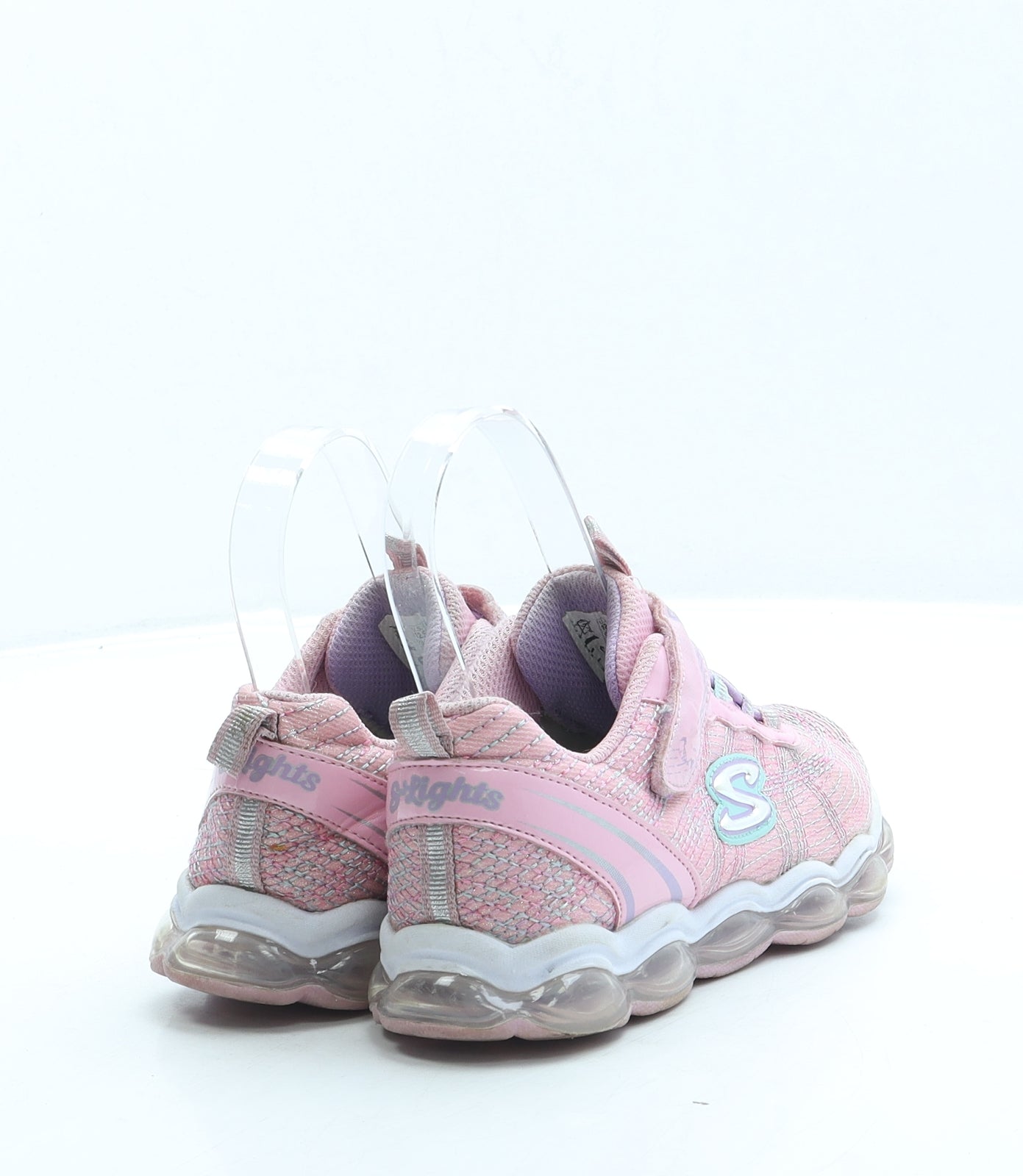 Skechers Girls Pink Polyester Trainer UK 11.5 29