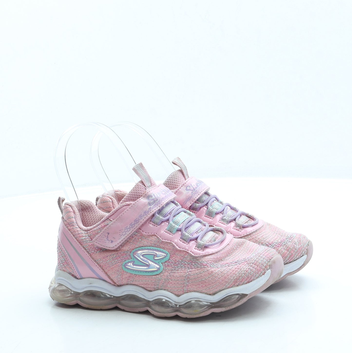 Skechers Girls Pink Polyester Trainer UK 11.5 29