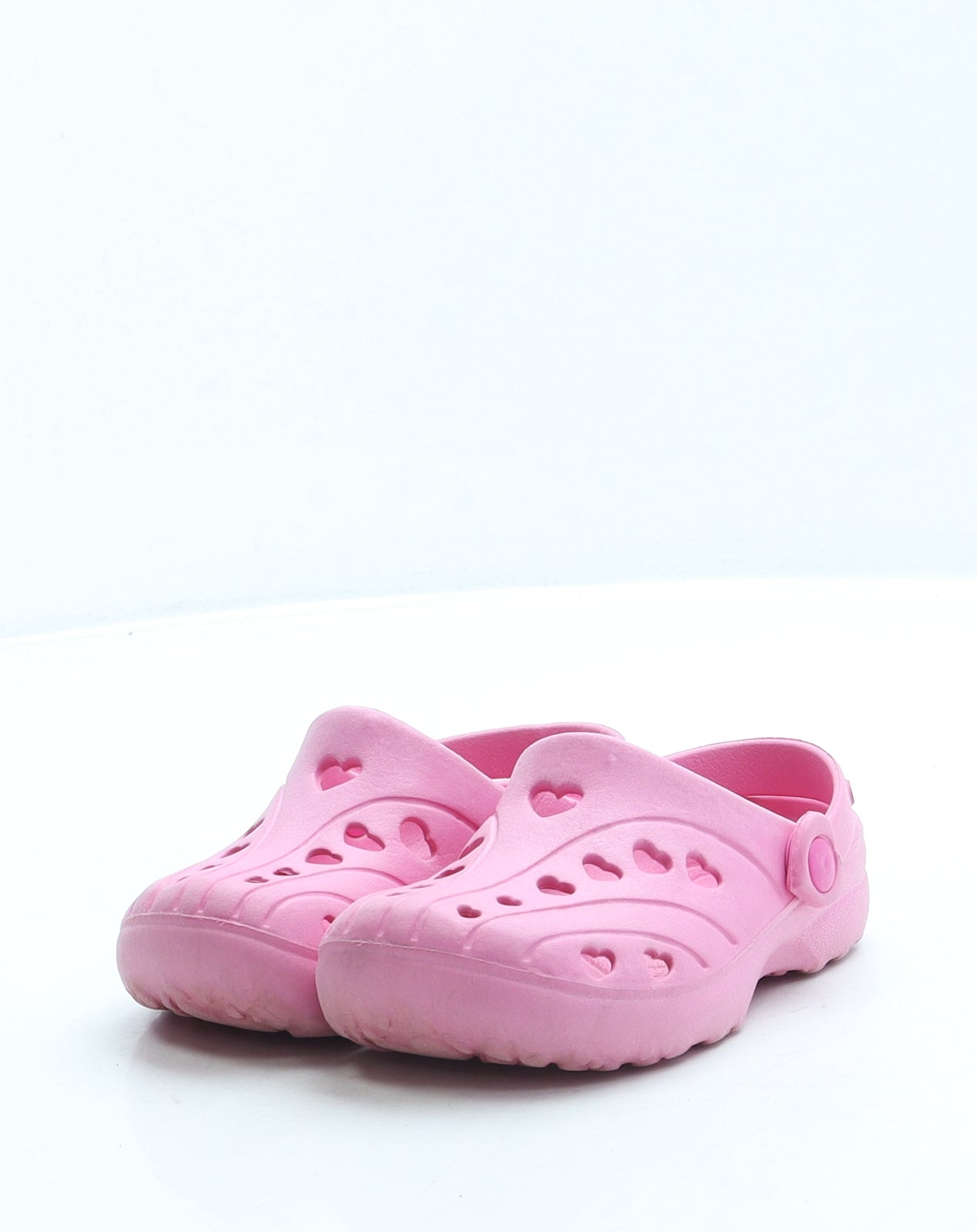 NEXT Girls Pink Rubber Clog Sandal UK 6 - Hearts