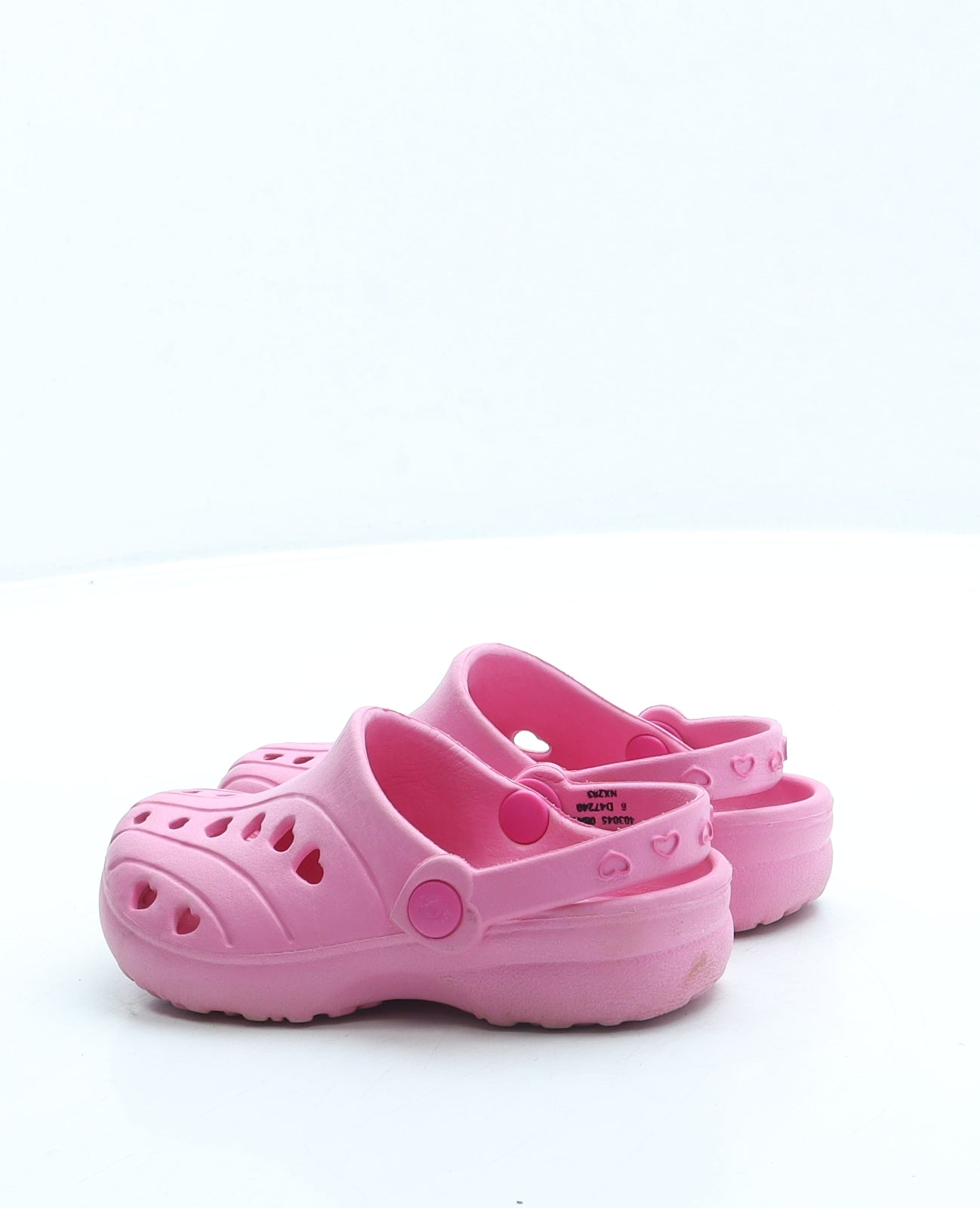 NEXT Girls Pink Rubber Clog Sandal UK 6 - Hearts