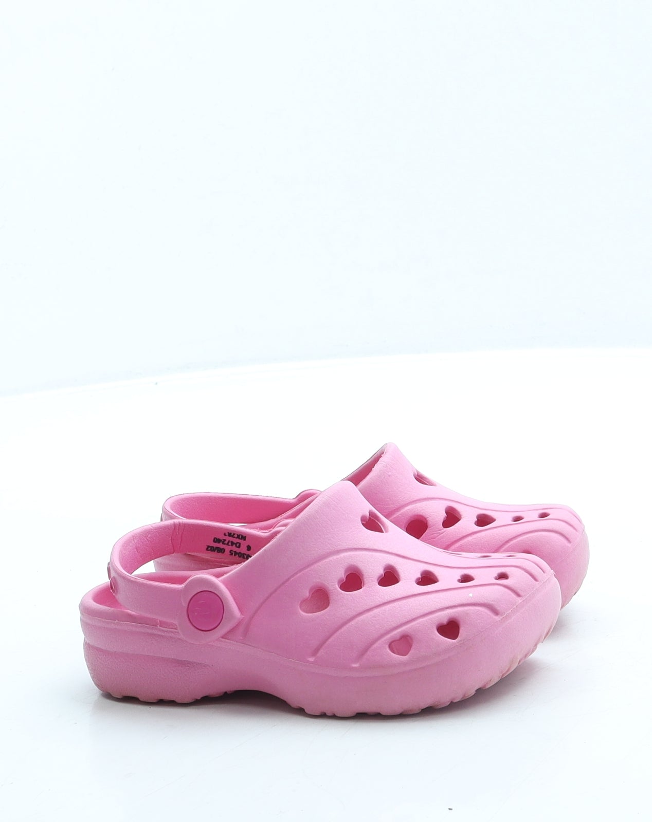 NEXT Girls Pink Rubber Clog Sandal UK 6 - Hearts