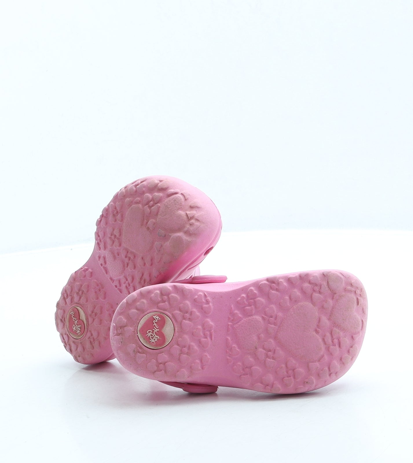 NEXT Girls Pink Rubber Clog Sandal UK 6 - Hearts