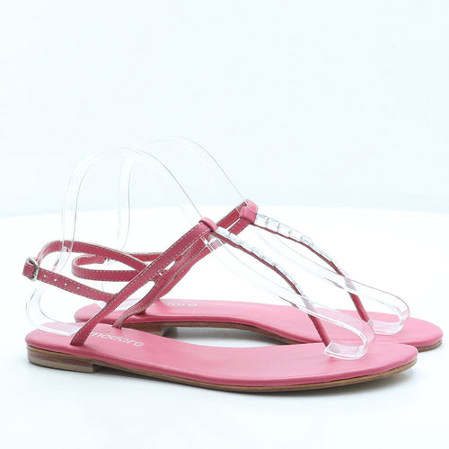 Pomodoro Womens Pink Leather Slingback Sandal UK 6 39