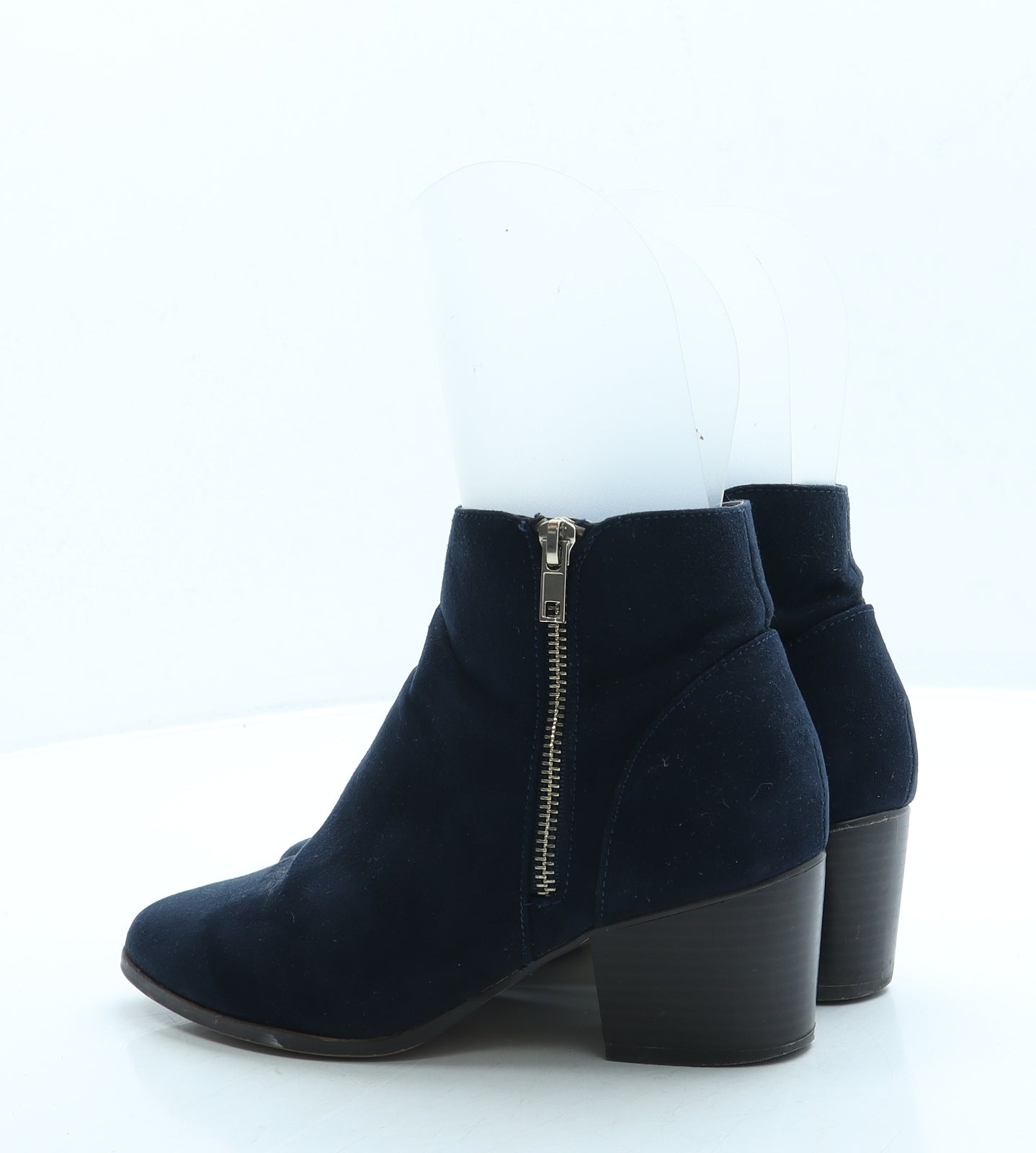 Redherring Womens Blue Suede Bootie Boot UK 4 37