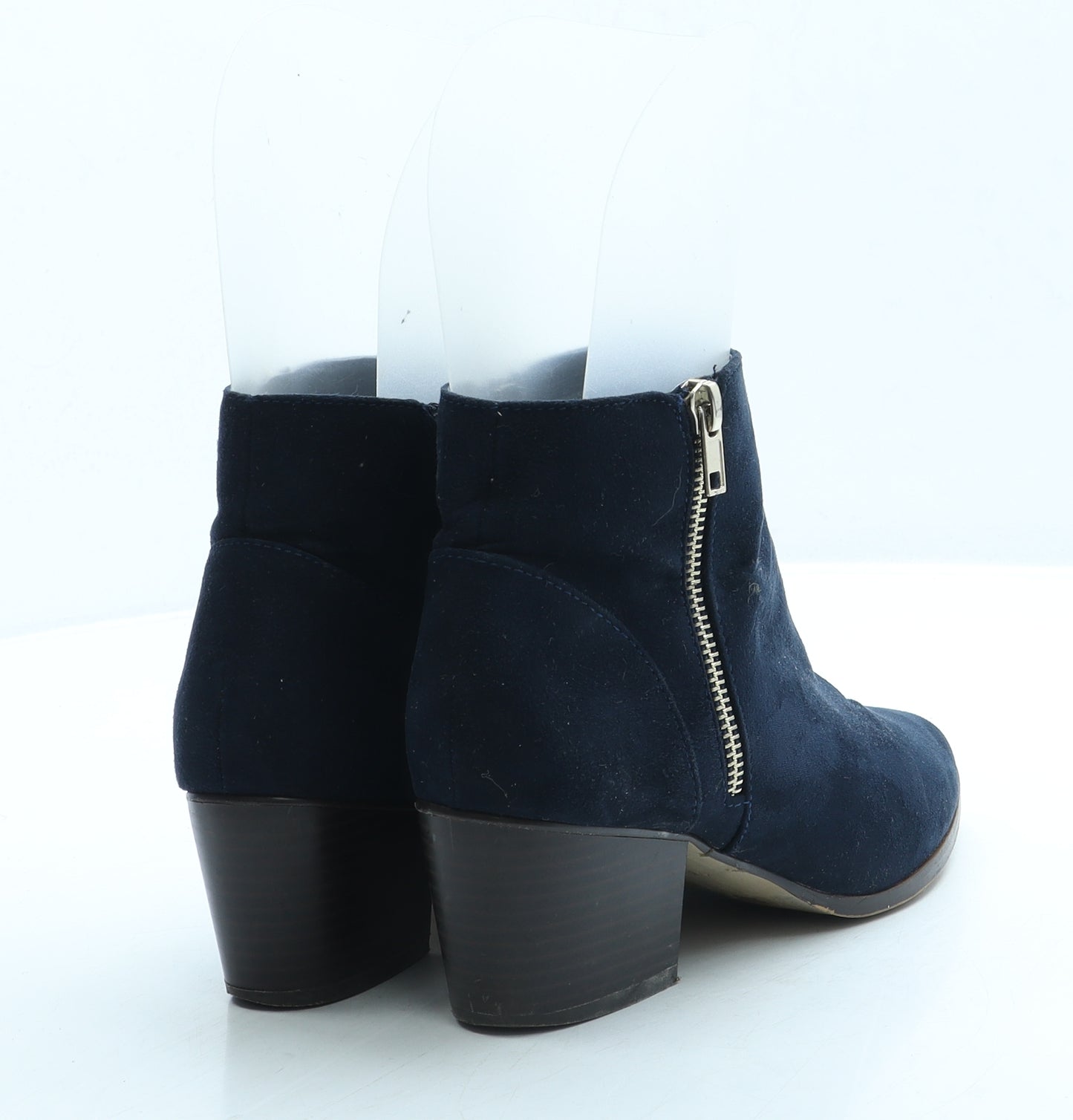 Redherring Womens Blue Suede Bootie Boot UK 4 37