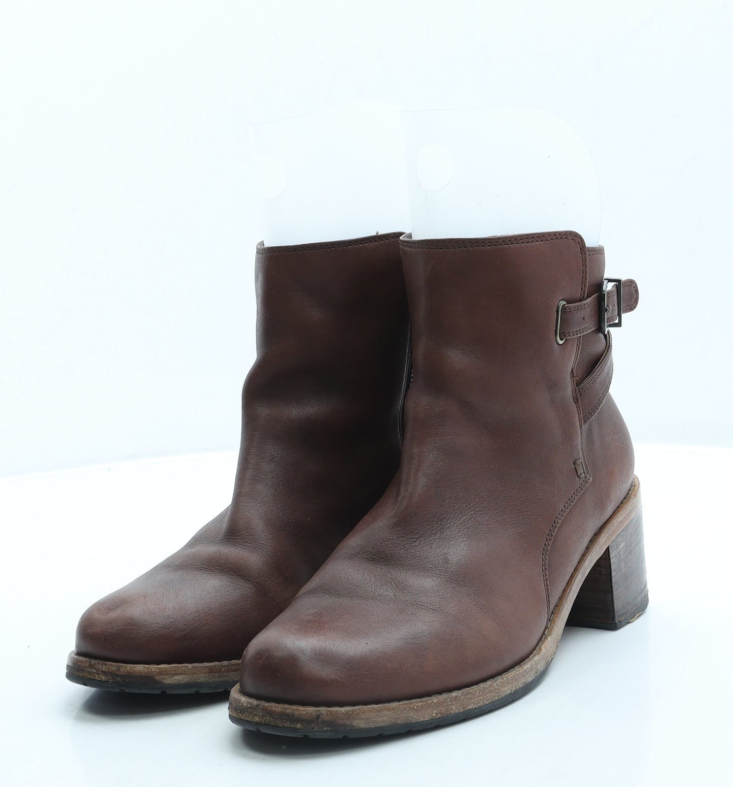 Clarks Womens Brown Leather Bootie Boot UK 7 41