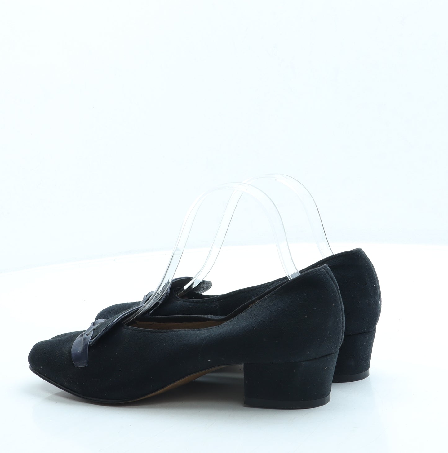 Preworn Womens Blue Suede Court Heel UK 4.5