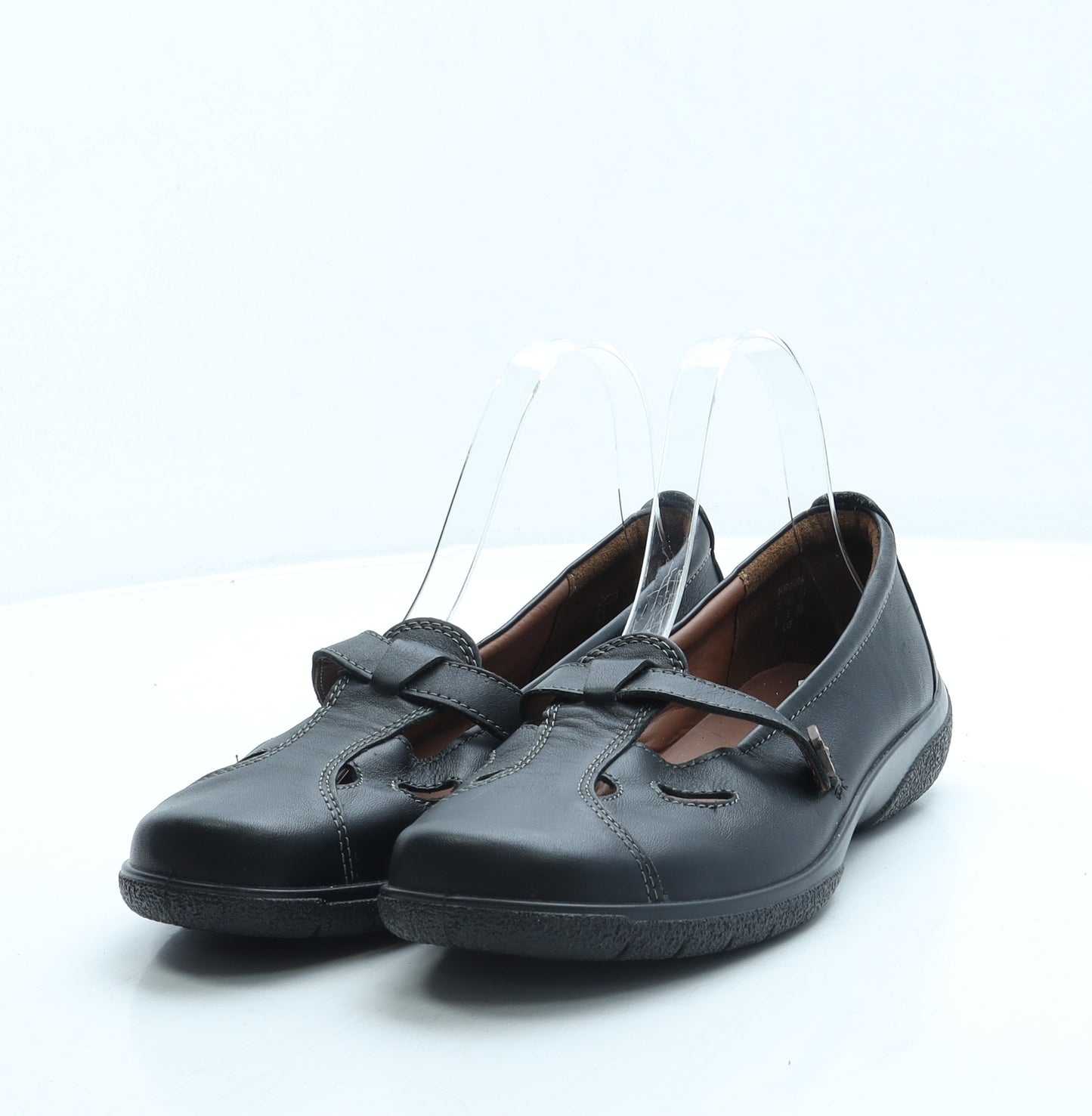 Hotter Womens Black Leather Mary Jane Flat UK 6 39