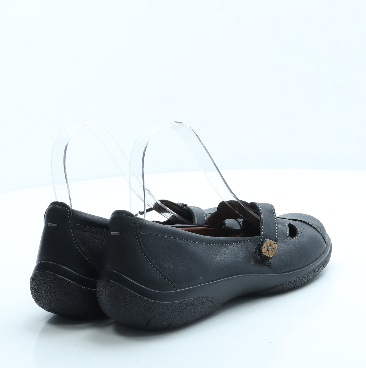 Hotter Womens Black Leather Mary Jane Flat UK 6 39