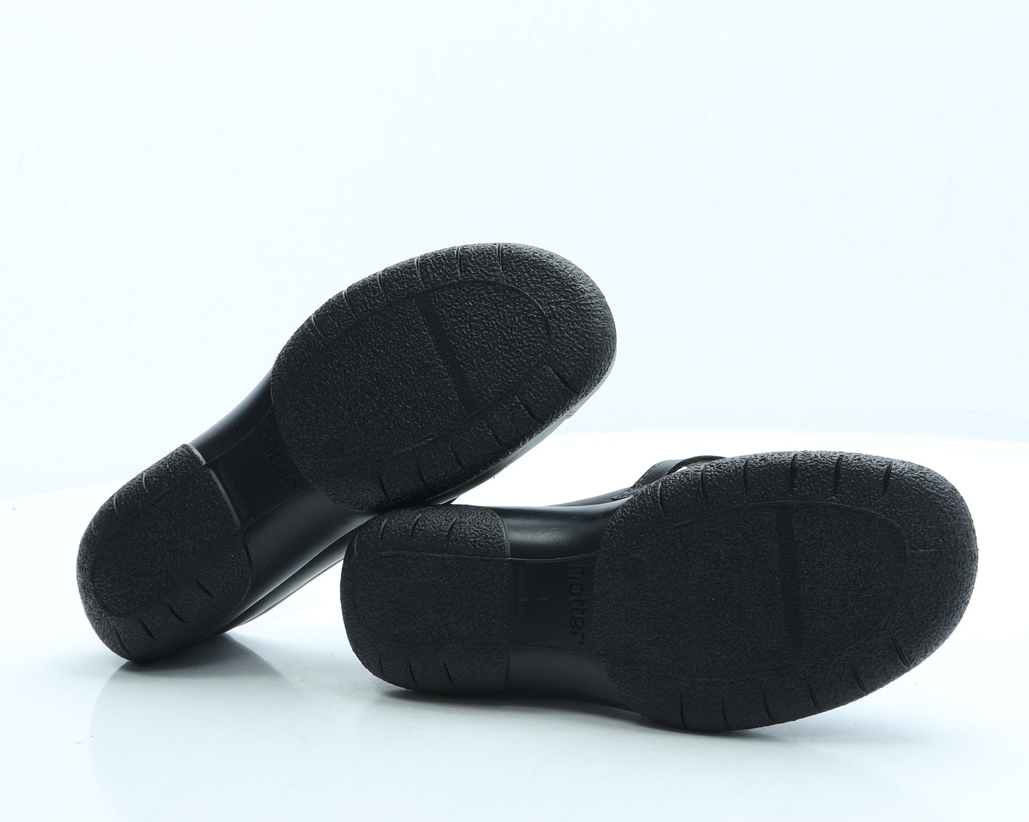 Hotter Womens Black Leather Mary Jane Flat UK 6 39