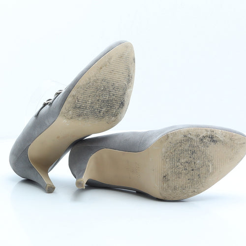 New Look Womens Grey Polyester Court Heel UK 7 40