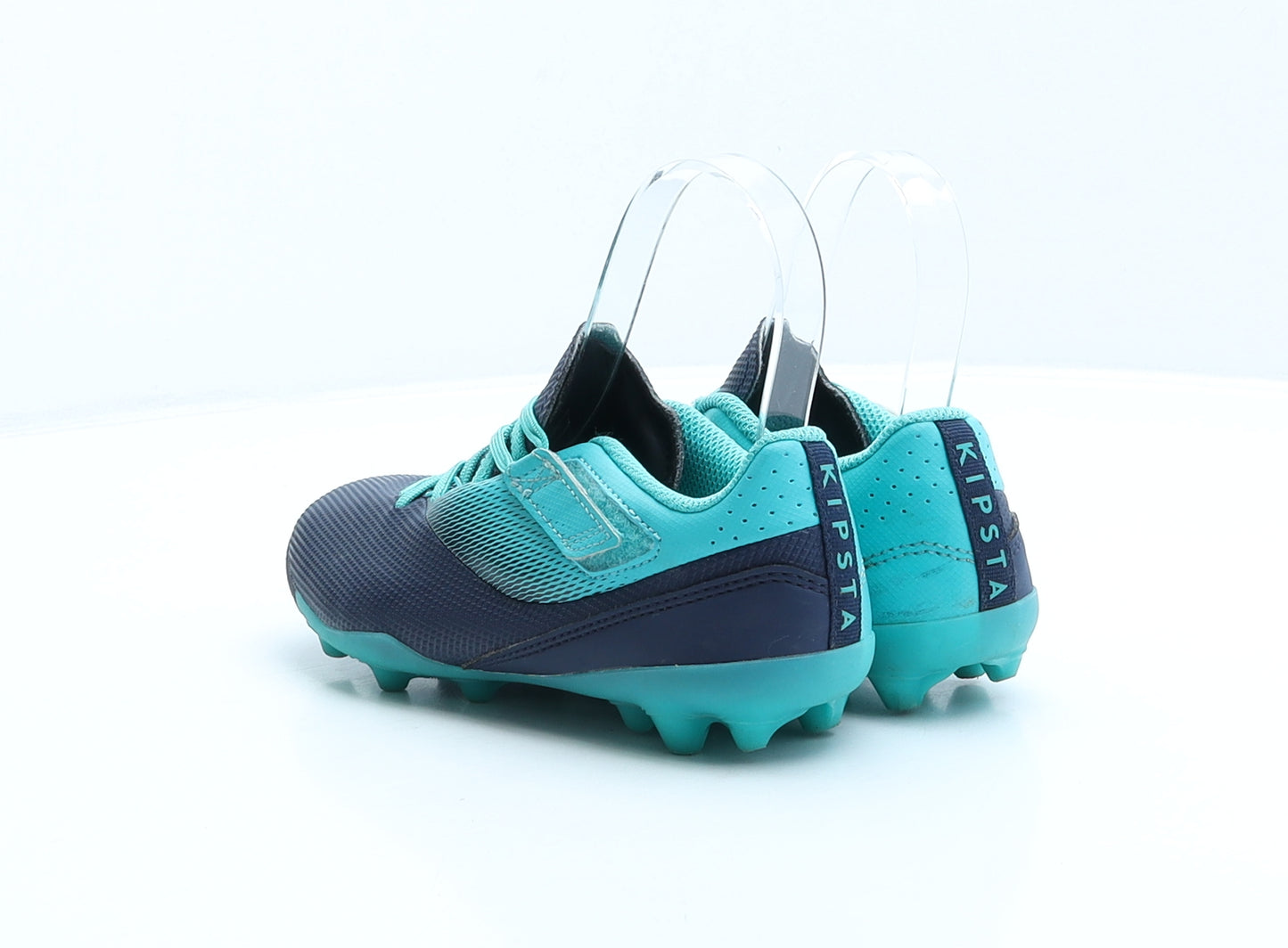 Kipsta Boys Blue Geometric Synthetic Trainer UK 13 32 - Football shoes