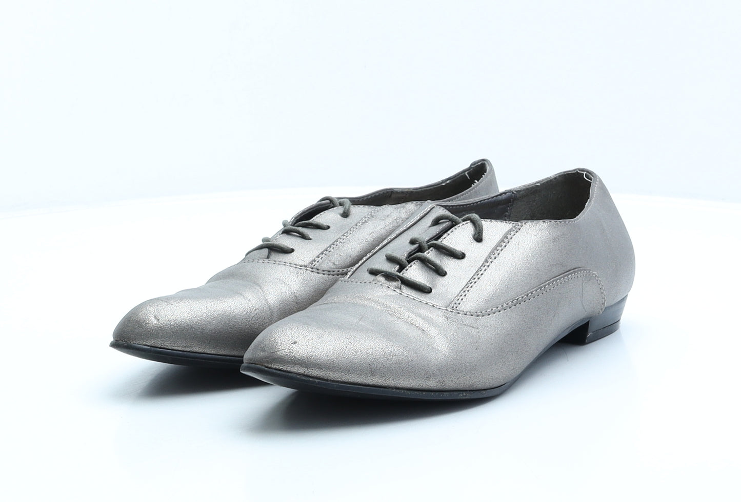 F&F Womens Gold Synthetic Oxford Casual UK 7 41