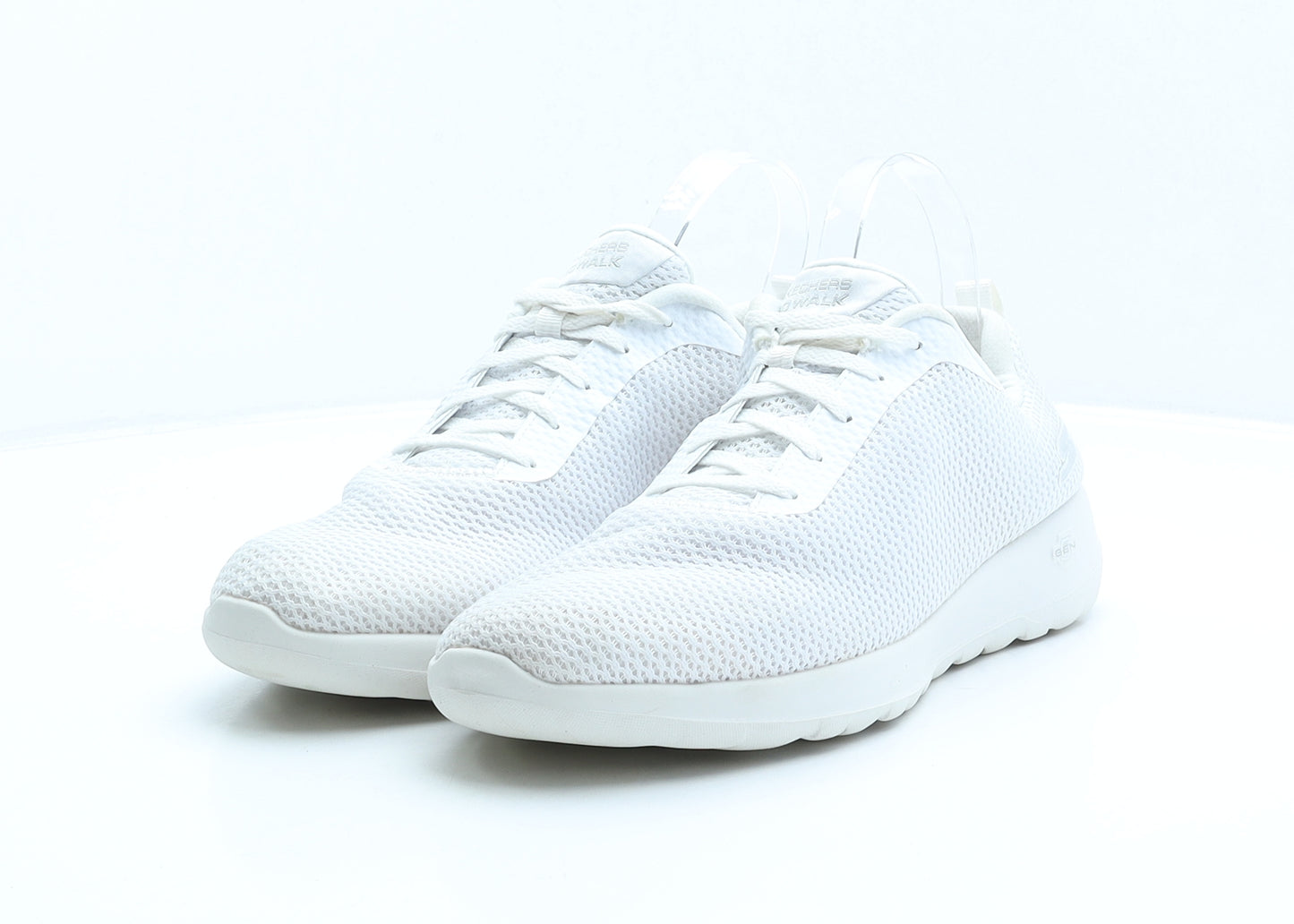 Skechers Mens White Polyester Trainer UK 8 41