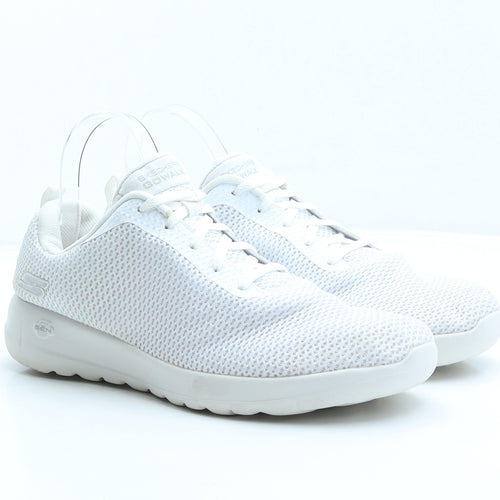 Skechers Mens White Polyester Trainer UK 8 41