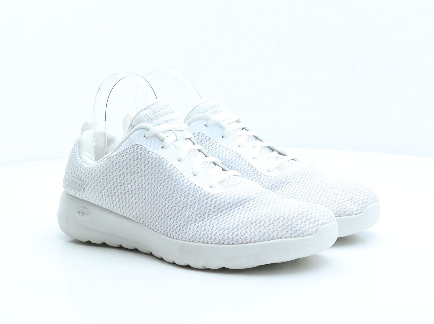 Skechers Mens White Polyester Trainer UK 8 41