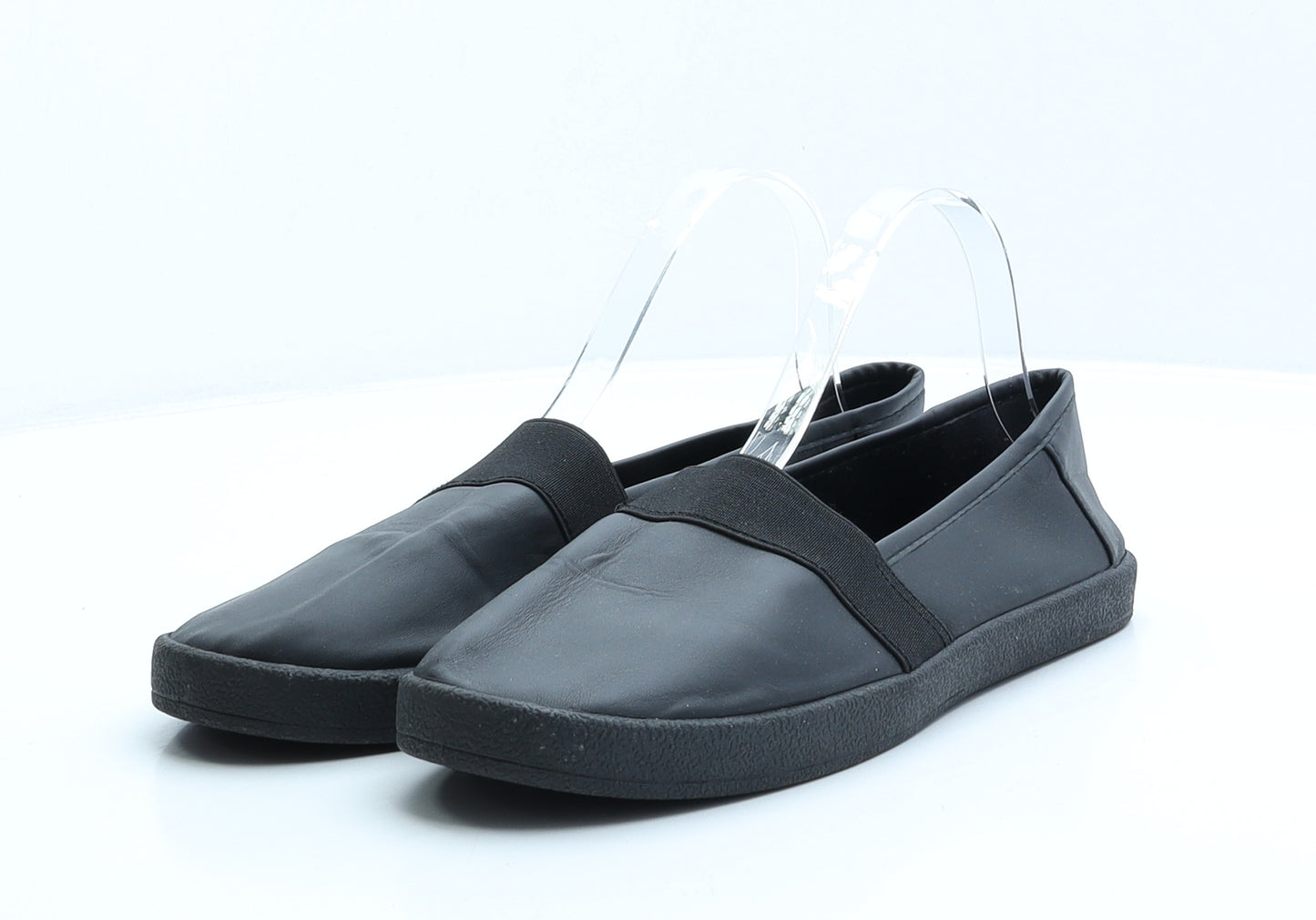 George Womens Black Synthetic Slip On Flat UK 8 42