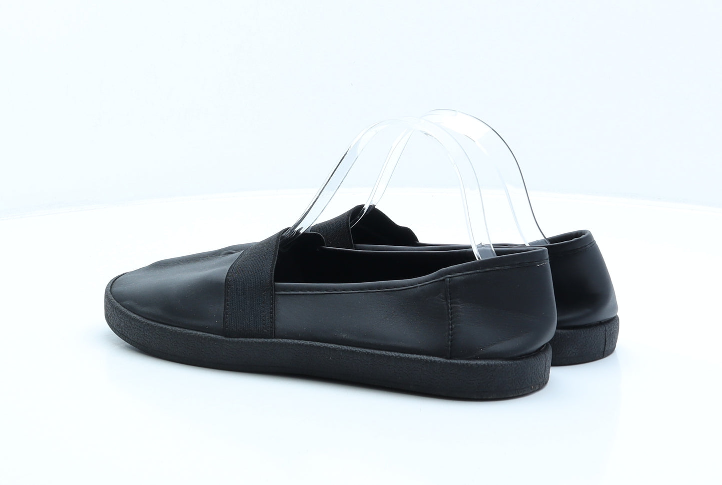 George Womens Black Synthetic Slip On Flat UK 8 42