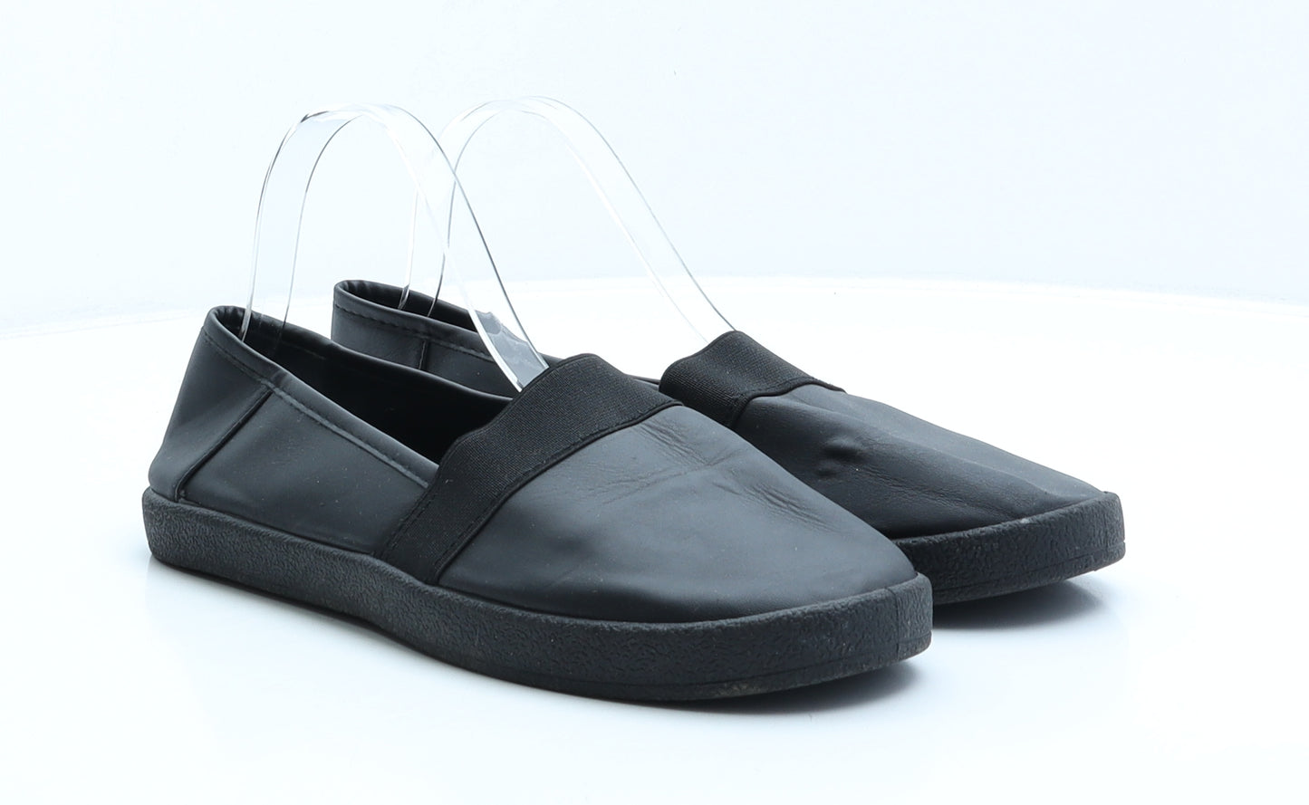 George Womens Black Synthetic Slip On Flat UK 8 42