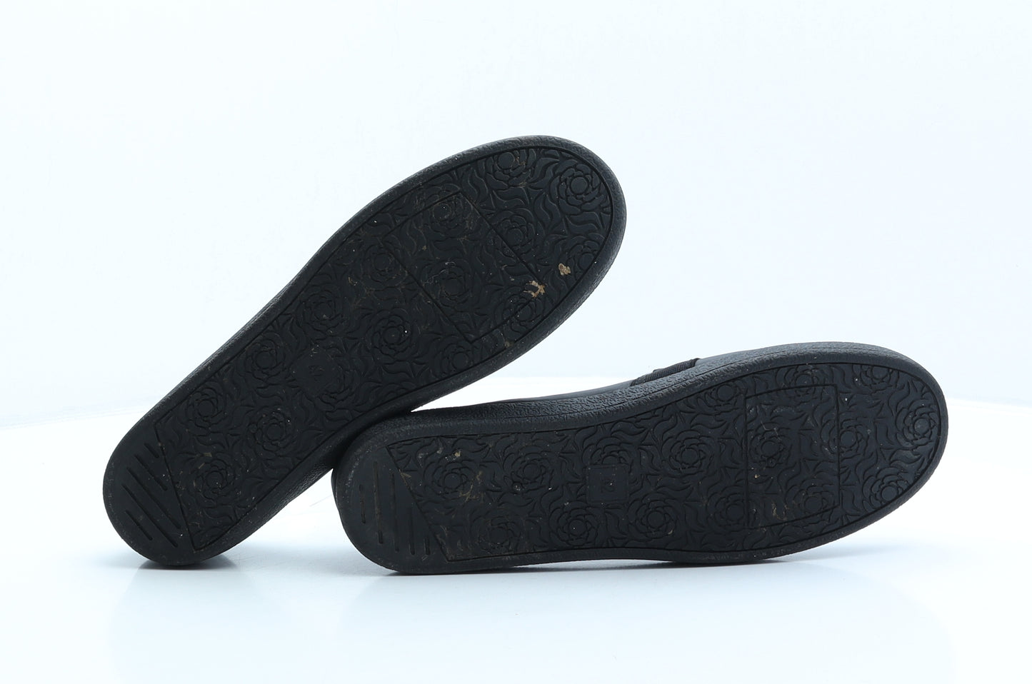 George Womens Black Synthetic Slip On Flat UK 8 42