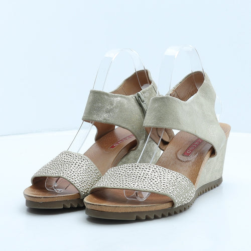 Pedro Miralles Womens Beige Leather Strappy Heel UK 6 39
