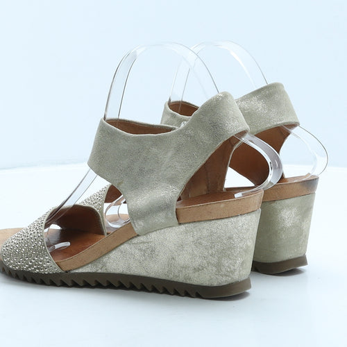 Pedro Miralles Womens Beige Leather Strappy Heel UK 6 39