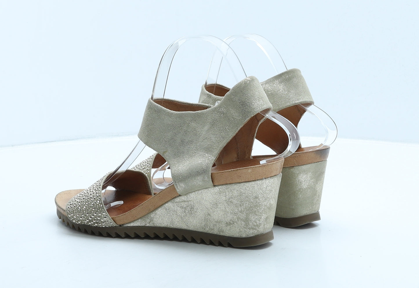 Pedro Miralles Womens Beige Leather Strappy Heel UK 6 39