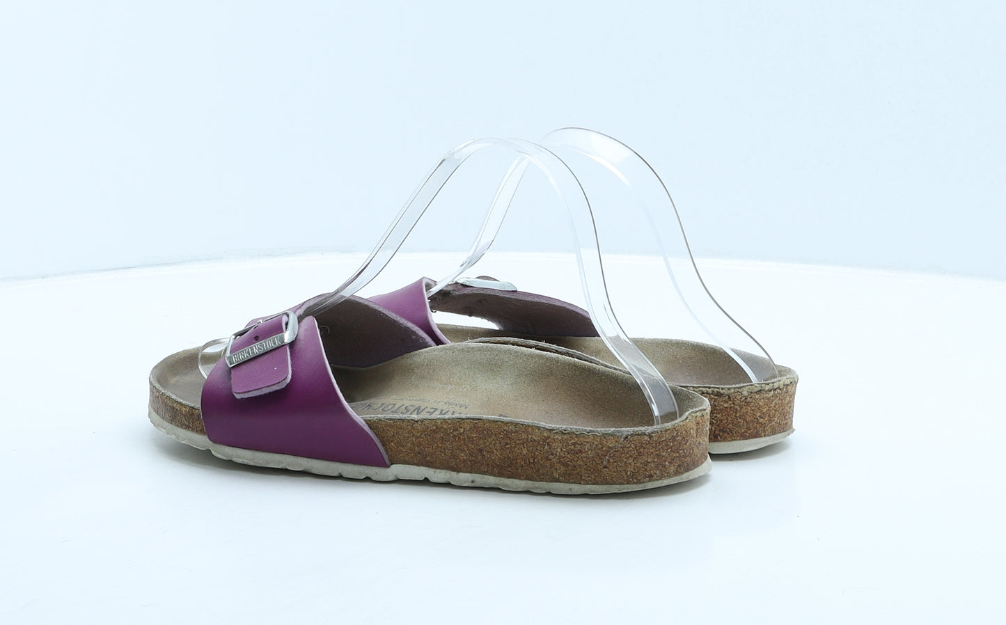 Birkenstock Womens Purple Leather Slip On Flat UK 6 39