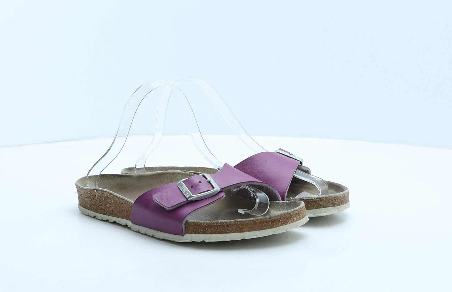 Birkenstock Womens Purple Leather Slip On Flat UK 6 39