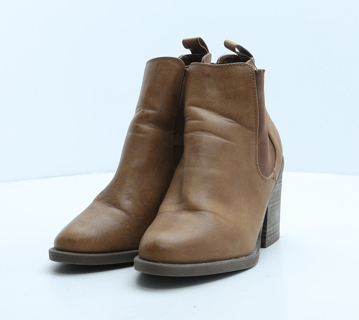 New Look Womens Brown Leather Chelsea Boot UK 6 39
