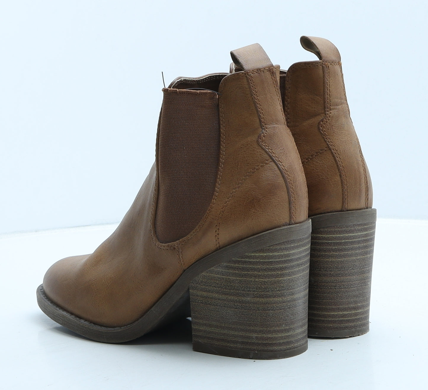 New Look Womens Brown Leather Chelsea Boot UK 6 39