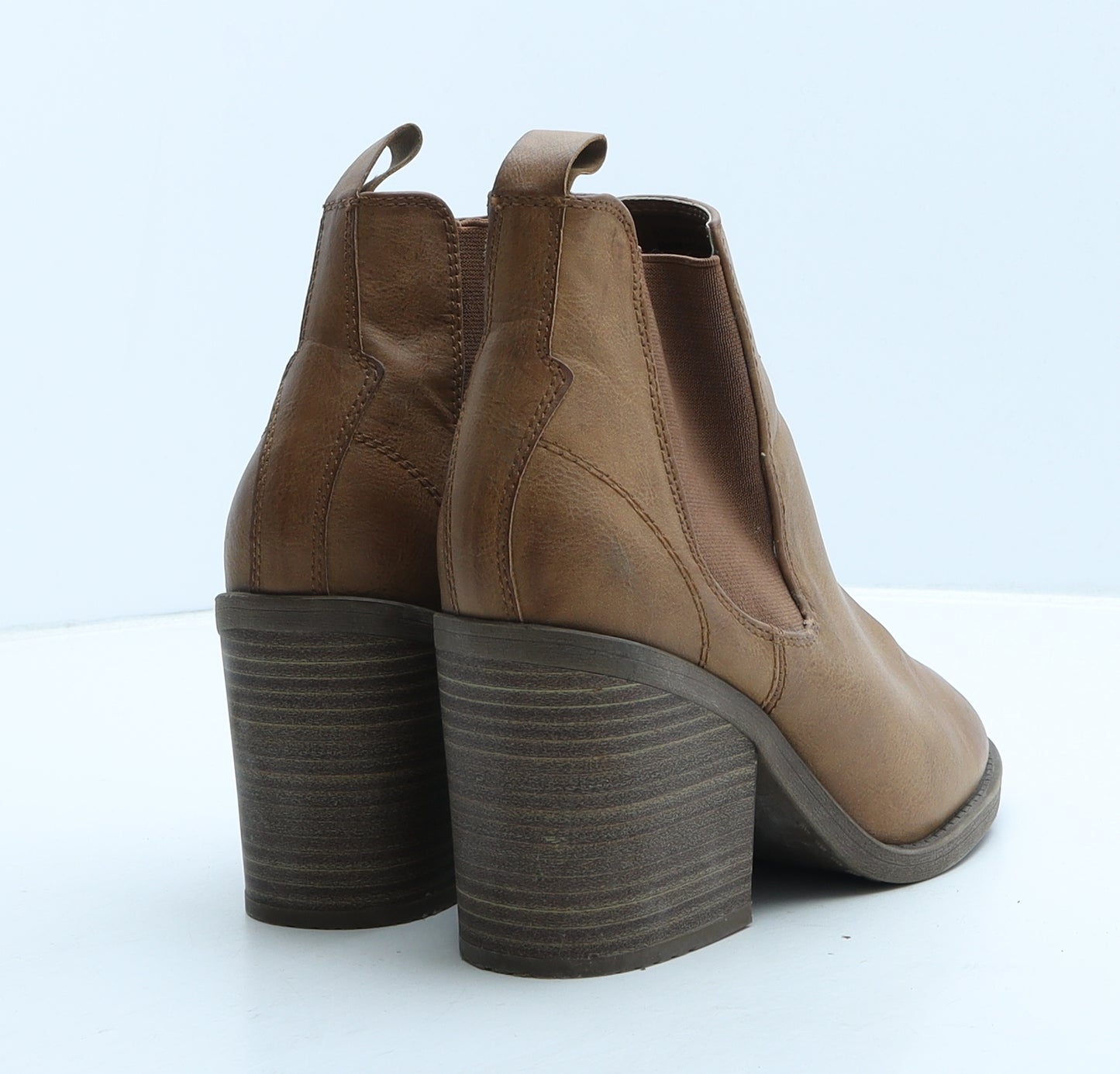 New Look Womens Brown Leather Chelsea Boot UK 6 39