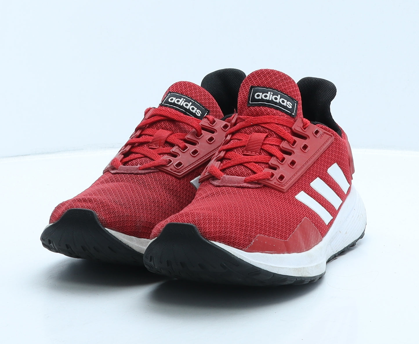 adidas Womens Red Striped Fabric Trainer UK 4 36.5