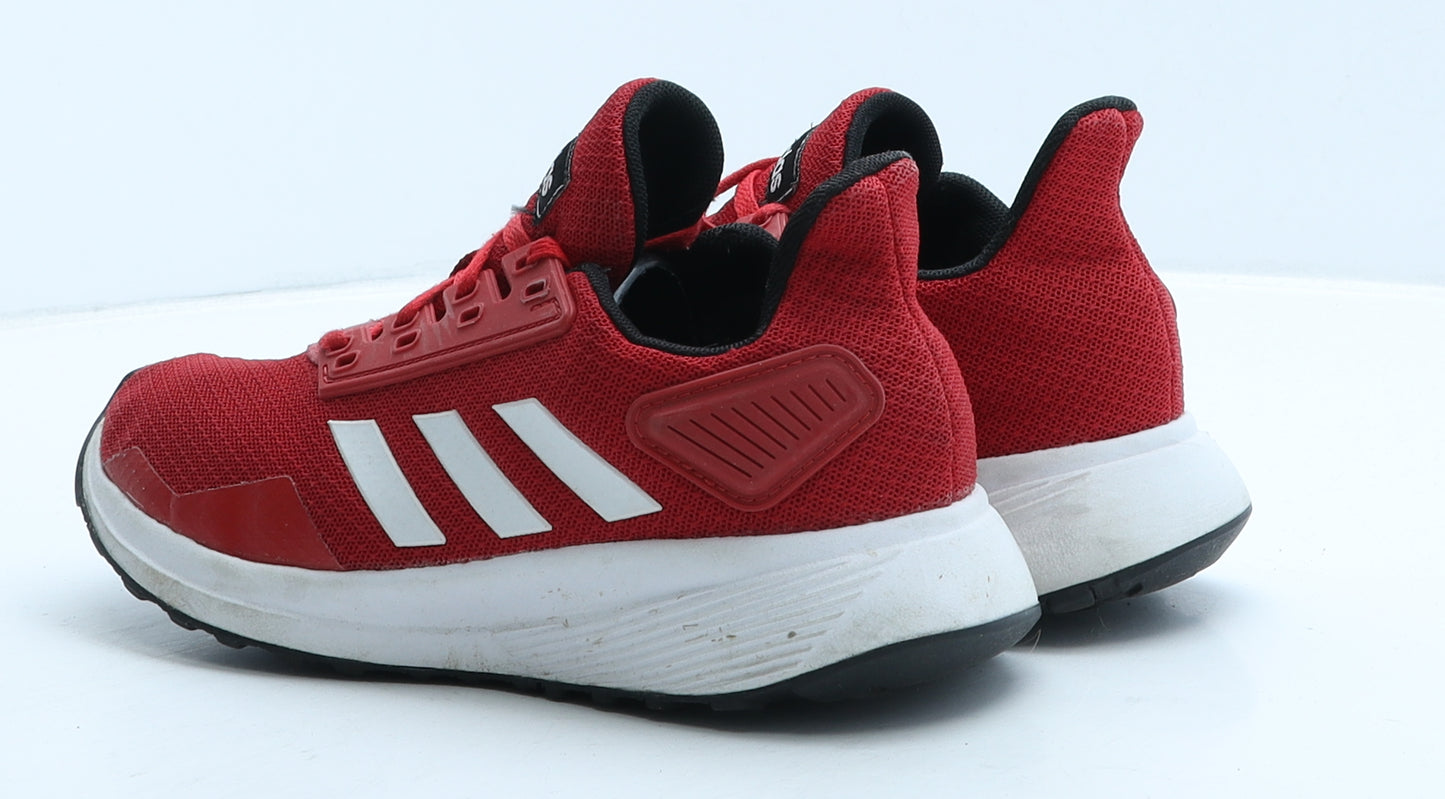 adidas Womens Red Striped Fabric Trainer UK 4 36.5
