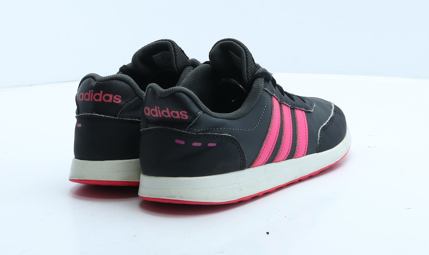 adidas Womens Black Striped Leather Trainer UK 5 38