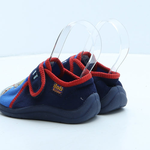 Bob the Builder Boys Blue Colourblock Fabric Loafer Slipper UK 7 - Saw it Bob