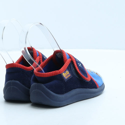 Bob the Builder Boys Blue Colourblock Fabric Loafer Slipper UK 7 - Saw it Bob