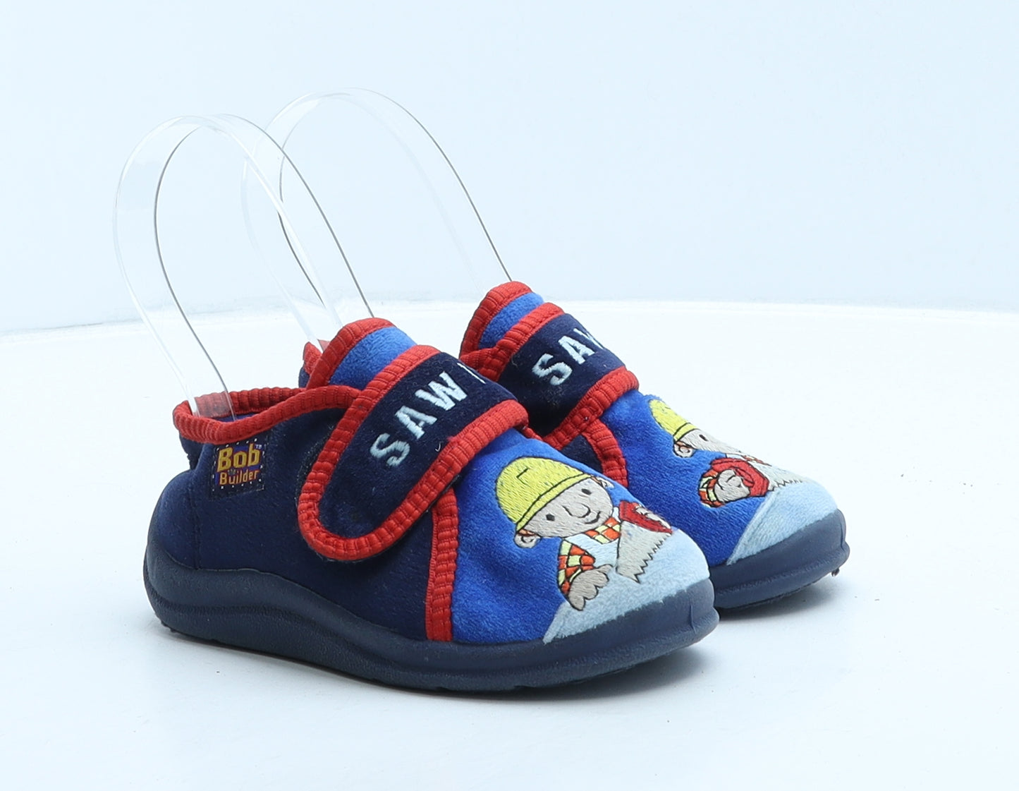 Bob the Builder Boys Blue Colourblock Fabric Loafer Slipper UK 7 - Saw it Bob