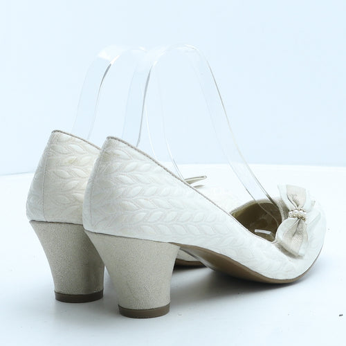 Ruby Shoo Womens Ivory Geometric Fabric Court Heel UK 5 38