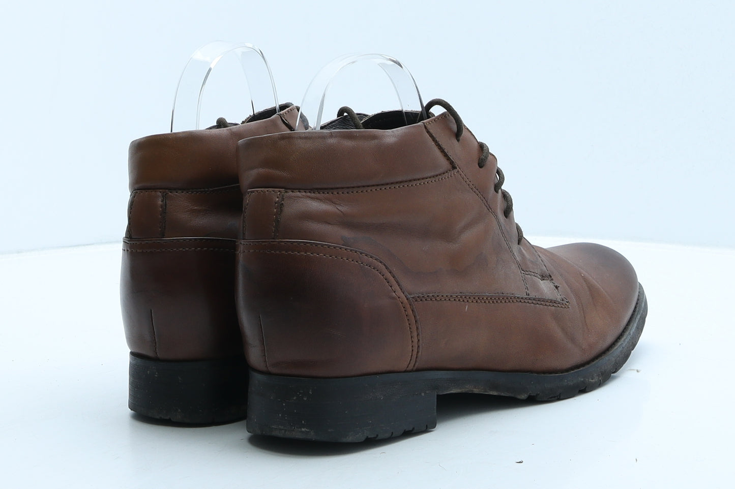 TOTO Mens Brown Leather Bootie Boot UK 7