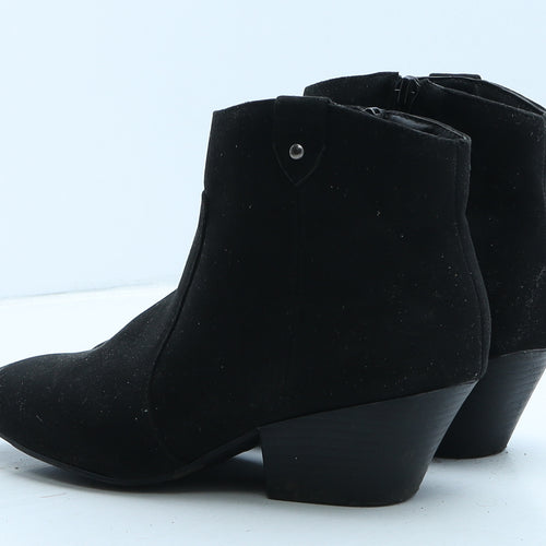 George Womens Black Suede Bootie Boot UK 5 38