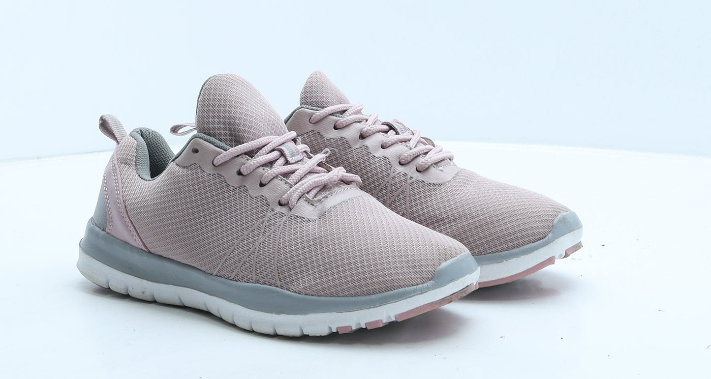 Workout Womens Pink Fabric Trainer UK 4 37