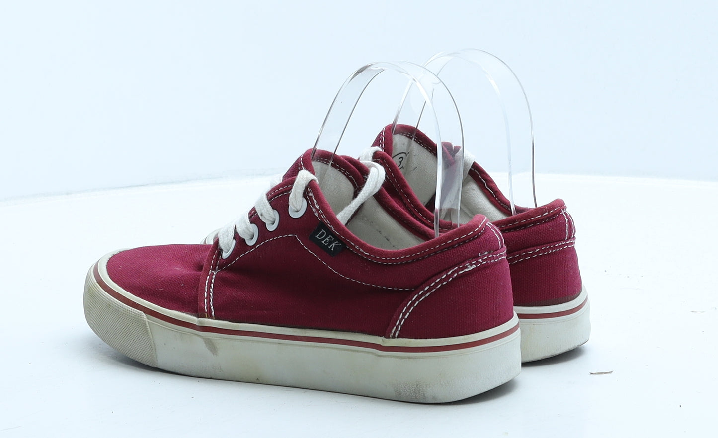 DEK Womens Red Fabric Trainer UK 3