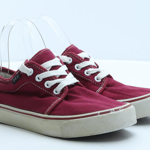 DEK Womens Red Fabric Trainer UK 3